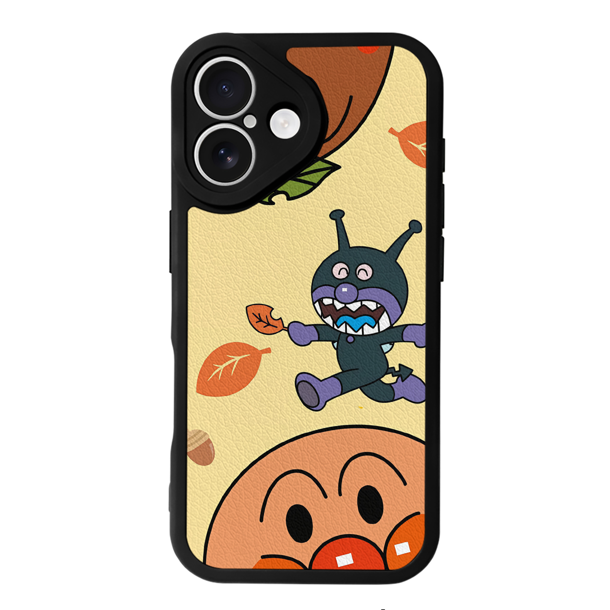 （画像用） アンパンマン Anpanman 【iPhone 16シリーズ対応】シリコンスマホケース（レザー調） 材質：シリコン
